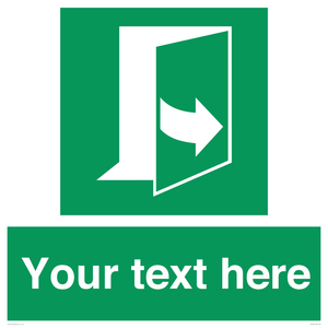 Custom sign safe condition door opens pulling left hand side